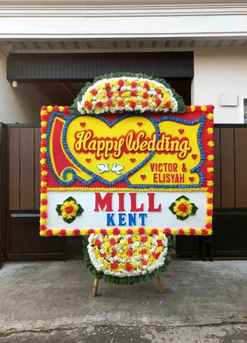 Papan Bunga Pernikahan kestalan